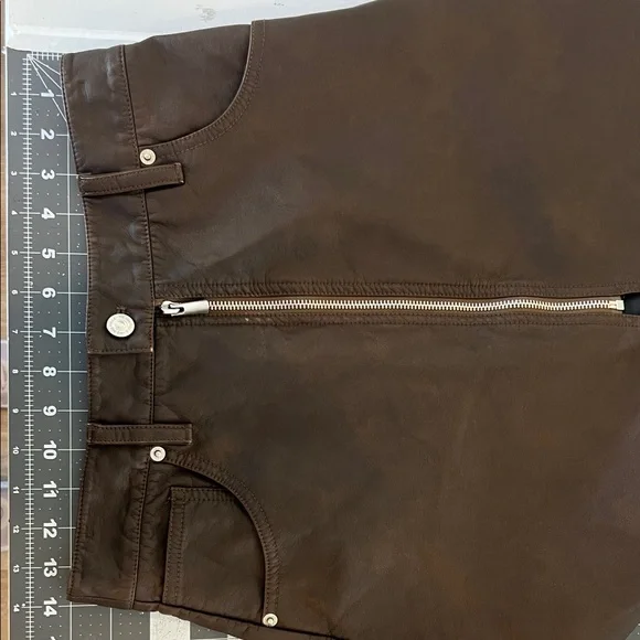 Free People Sycamore Vegan Brown Midi Skirt, Sz 27 - Picture 11 of 11